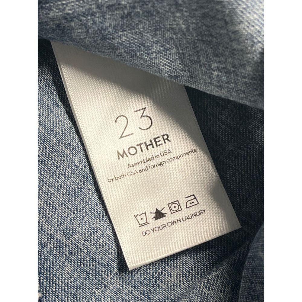 MOTHER The Ruffle Mini Skirt Wash Threading the Needle Denim Y2K - Picture 4 of 10